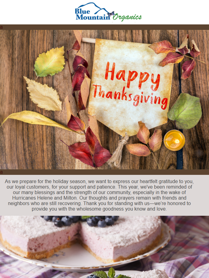 Thankful Savings promo